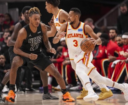 约翰逊21+9+9里萨谢19分 老鹰击败篮网8连胜